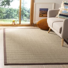 Safavieh Power Loomed Natural Fiber Collection Sage/Brown Area Rugs - NF131F