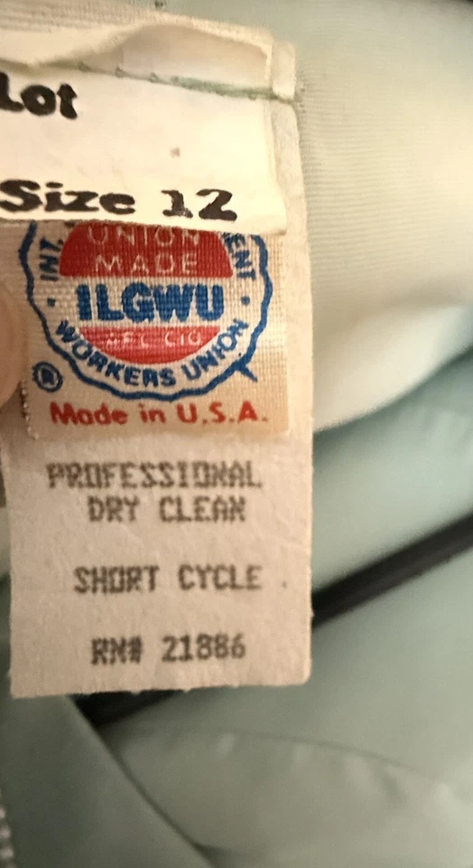 TELA CHATARRA SEDA VINTAGE AÑOS 90 bebé azul/verde Foto 4 de 4