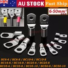 240/50PCS Copper Battery Crimp Wire Lugs Cable Ends Ring Terminals Connectors