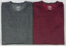 NEW Men's Foundry Everyday Quick-Dri Wicking Long Sleeve Henley Shirt w/Snaps