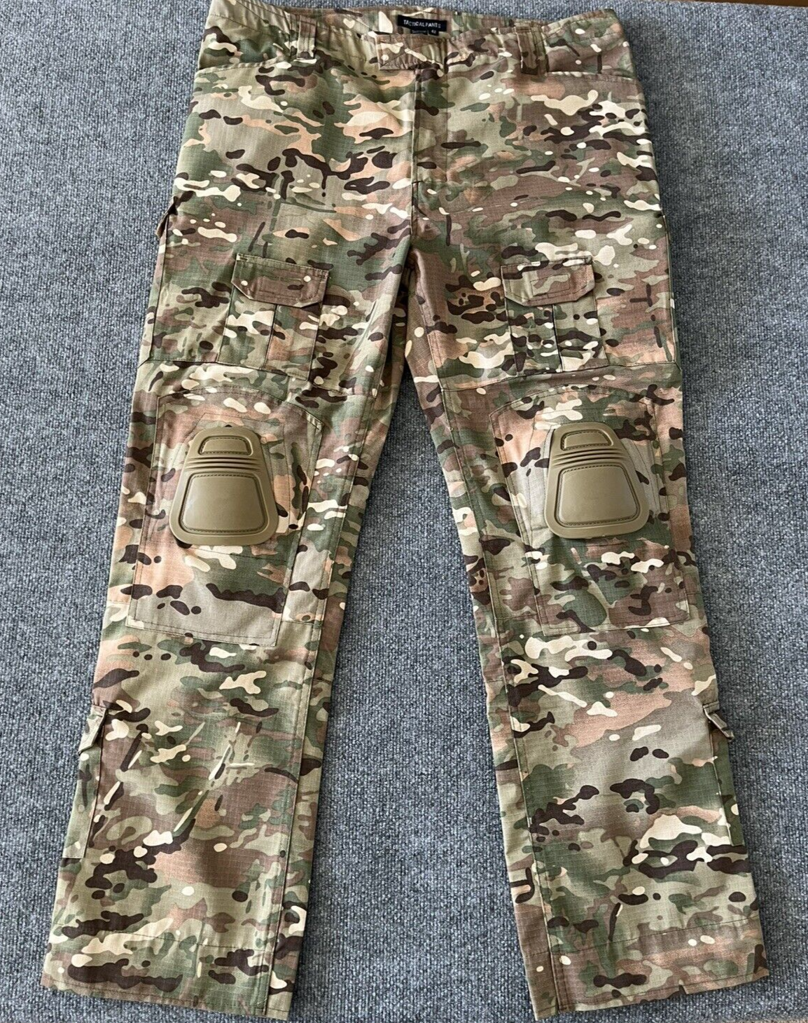 Tactical Cargo Pants Men's 42 Green Multicam Camouflage Knee Pads-image