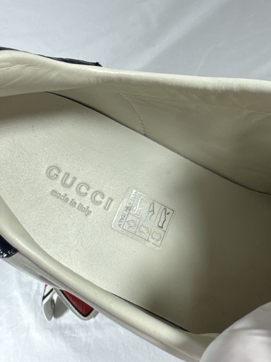 GUCCI White Leather Blind For Love Low Top Sneakers Made in GUCCI White Leather Blind For Love Low Top Sneakers Made in