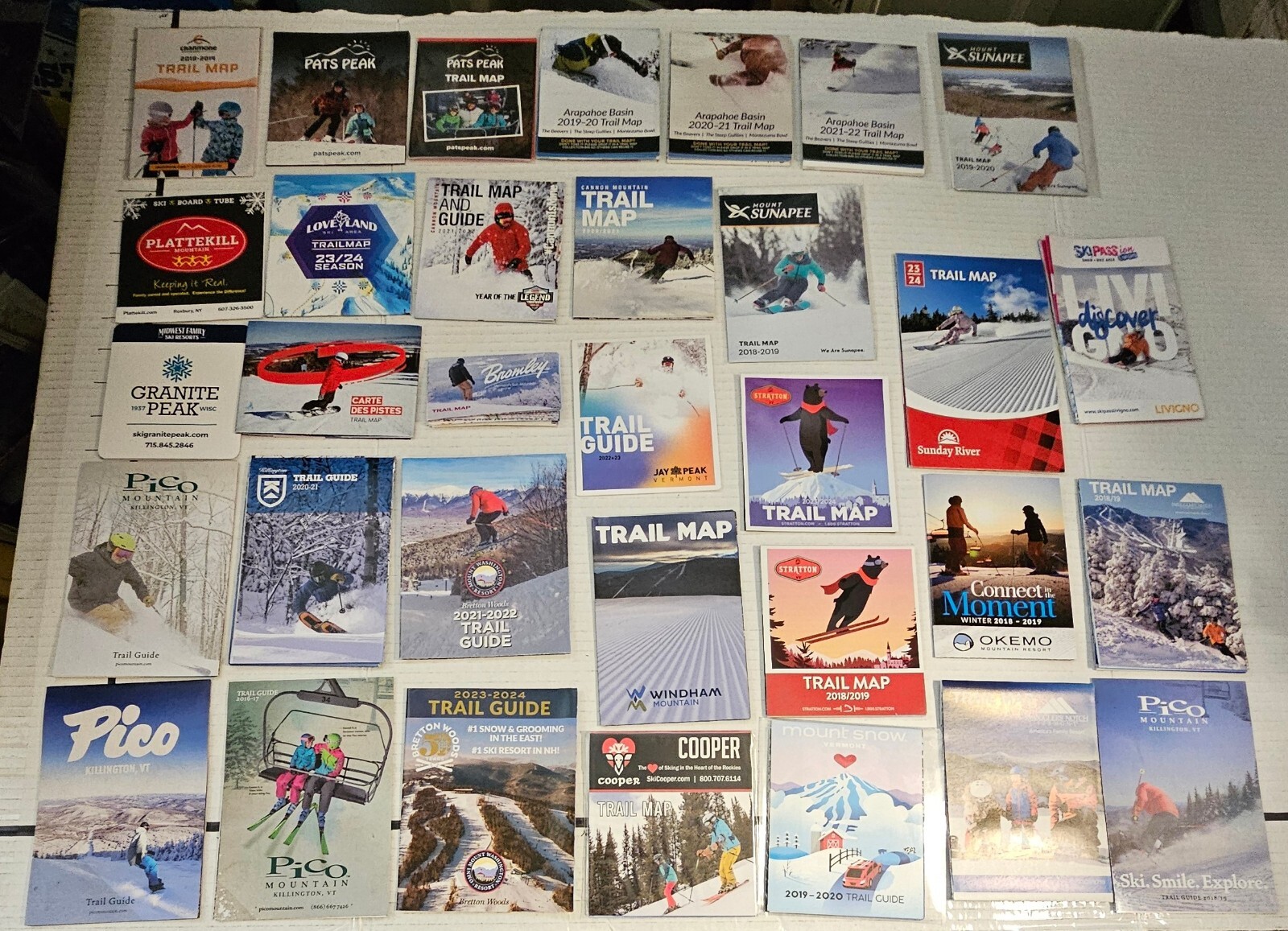 Ski Area Trail Maps Bonanza Lot (202+)W/ Bonuses. See Description For Details