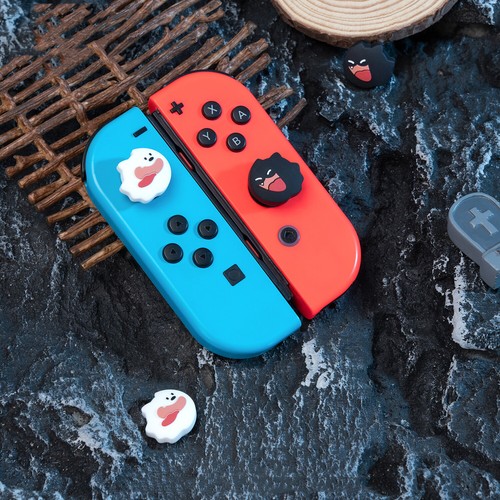 GeekShare Soft Thumbstick Grip Caps for Nintendo Switch/OLED/Lite 4PCS Ghost Dog - Picture 7 of 11