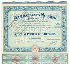 Etablissements MOURIER L. BARRAYA & Cie (1923)
