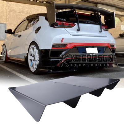 Rear Diffuser Spoiler Bumper Lip Splitter Lower for Hyundai Veloster N Hatchback