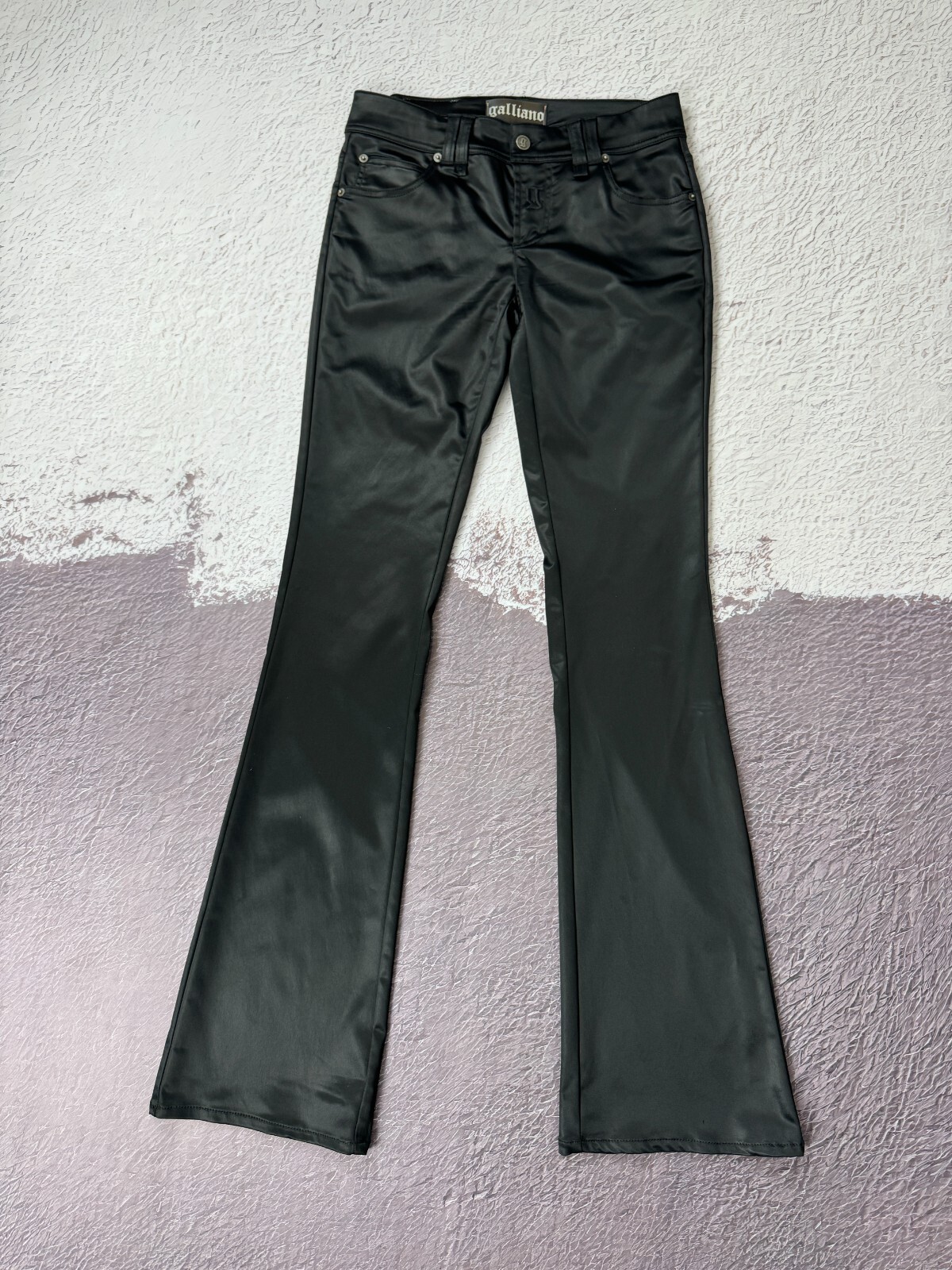 John Galliano long flared embroidery pants made in Italy