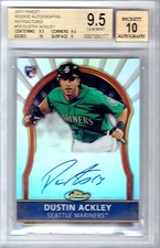 Dustin Ackley RC 2011 Topps Finest Rookie Autographs Refractors #106/499 BGS10!!