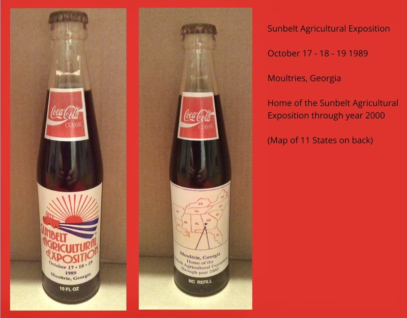 Coca-Cola 10 Oz Bottle - Sunbelt Agricultural Exposition - 1989 (Make Offer)