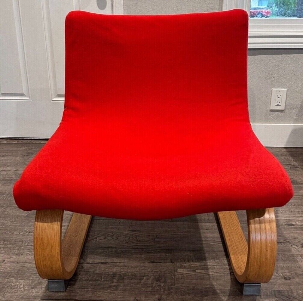 vintage 90s IKEA Klackbo chair Classic Red Fabric (removable