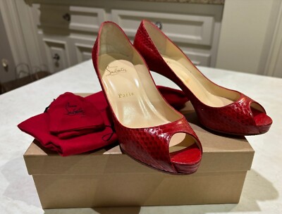CHRISTIAN LOUBOUTIN No Matter 85 Watersnake Lucido Lipstick Red