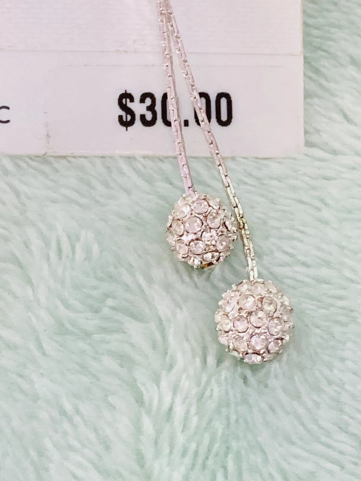 Brincos pendurados da moda Charter Club - esferas de cristal - Imagem 3 de 4