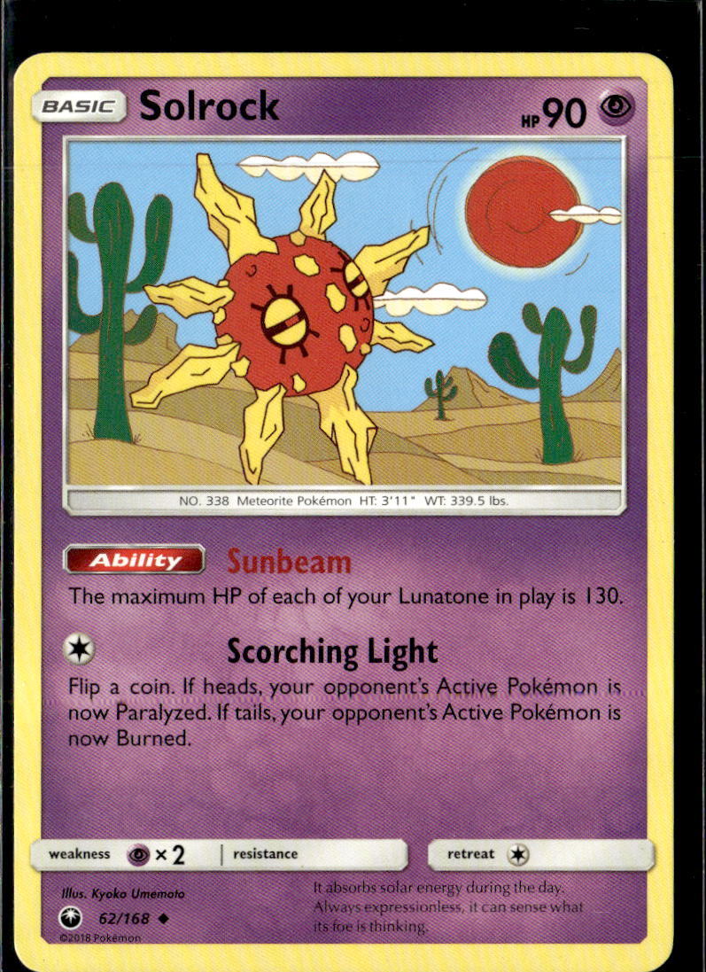 Pokemon Solrock 62/168 Celestial Storm Non Holo Uncommon 4 Card Lot