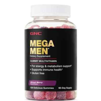 GNC MEGA MEN Multivitamin Energy Metabolism Gummies 120 ct Immune Support Gummy