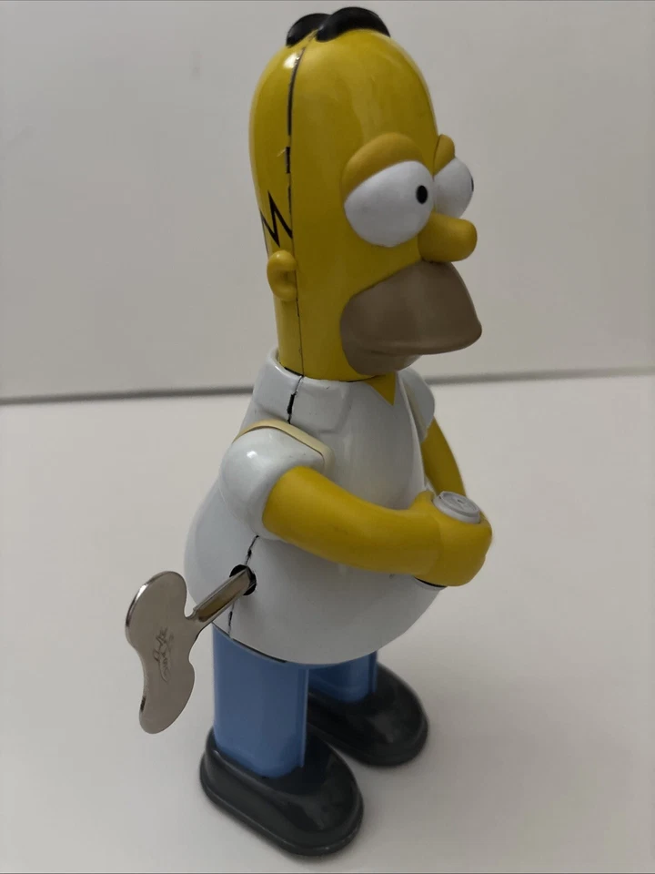 Los Simpson 2002 Rocket Usa Homer Simpson 8" juguete de cuerda de acción de hojalata Foto 2 de 4