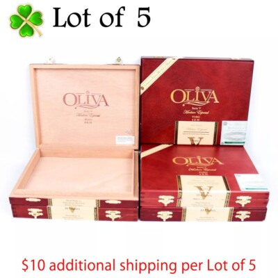 Lot of 5 Oliva Toro Serie V Maduro Especial Wood Cigar Box 8.75'' x 7'' x 1.25''