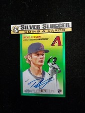 2023 Ryne Nelson Topps Chrome Platinum Auto Green /75 RC Rookie Card Diamondback