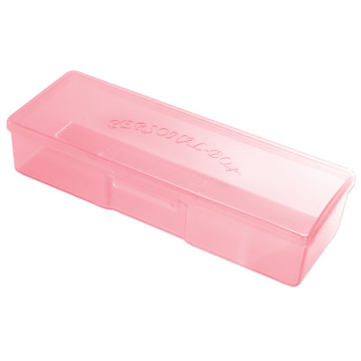 1pc Large Plastic Manicurists Personal Box Storage Case Container Pink