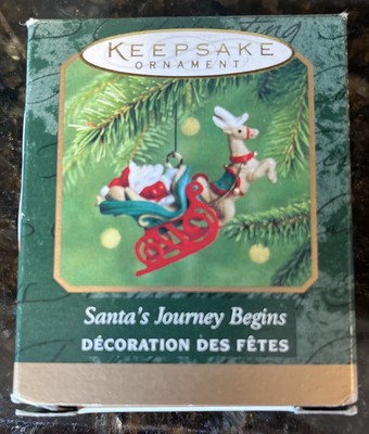 2000 Hallmark Keepsake MINIATURE Christmas Ornament SANTA'S JOURNEY BEGINS 