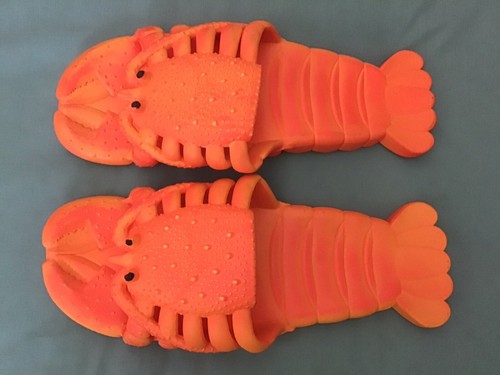 NEW LOBSTER SLIDES SUMMER NOVELTY ANIMAL SLIPPERS MEN-12-12.5 EU-46-47 no  box | eBay