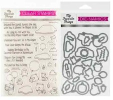 My Favorite Things Set Metal Cutting Dies And Stamps - Partners in Adventure NEW