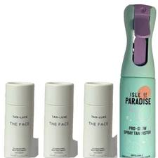 3 TAN LUXE THE FACE 0.33 oz  Illuminating Self Tan Drops & FREE SPRITZER BOTTLE