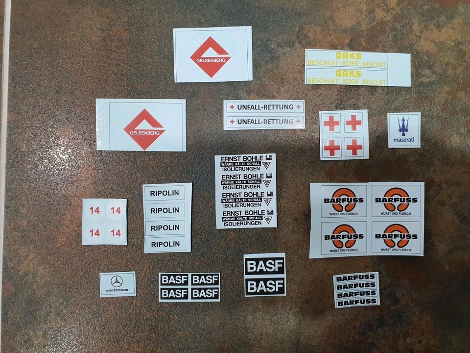 Siku DECALS WASSERSCHIEBEFOLIE V-Serie Werbemodell Konvolut 