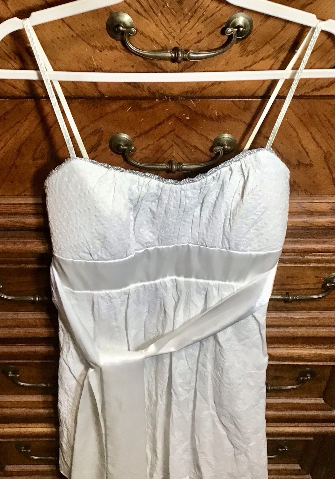 Ruby Rox Lined White Dress Size 9 - image 7