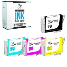 4-Pack CMYi Replacement Epson 98 99 Ink Cartridges for Artisan 730 800 810 835