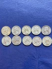 10 - 1952 & 1953 P&D Washington Quarters  90% Silver