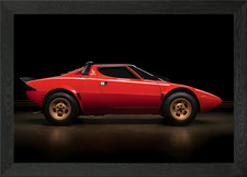 LANCIA STRATOS HF SIDE Gerahmtes Wandbild Poster Leinwanddruck Bild