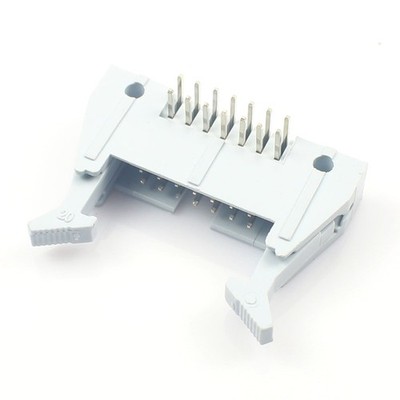 5Pcs 2.54mm 2x7 14 Pin Male Right Angle Connector Ejector Header With Latch