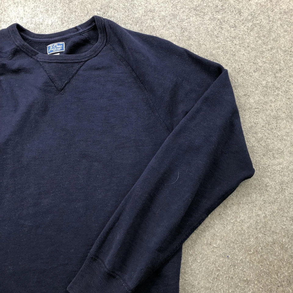 Sudadera J Crew Para Hombre Mediana Azul Marino Cuello Redondo Raglán Pullover De Colección Polar Foto 3 de 4