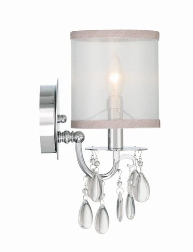 Crystorama Hampton 13" High Chrome Wall Sconce - Picture 2 of 6