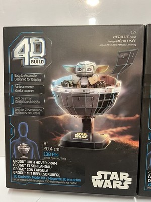 Star Wars 4d Build Card Stock Model Kit -Grogu With Hover Pram-New