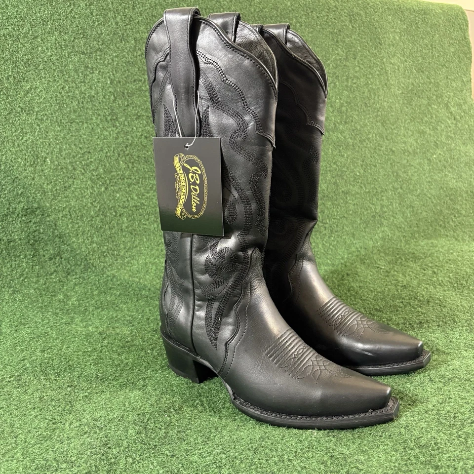 Botas de caubói femininas JB Dillion Reserve biqueira pontiaguda preta JB4020 C tamanho 6.5 - Imagem 2 de 4