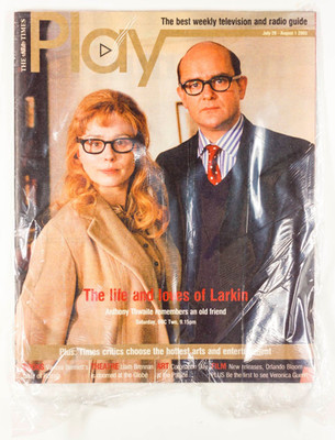 Hugh Bonneville Tara Fitzgerald Orlando Bloom Larkin PLAY MAGAZINE JULY 26 2003