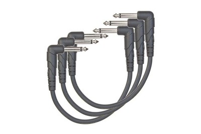 D'Addario - Planet Waves Patch Cables 6 inch (~152mm) 3 Pack 1/4'' Angled