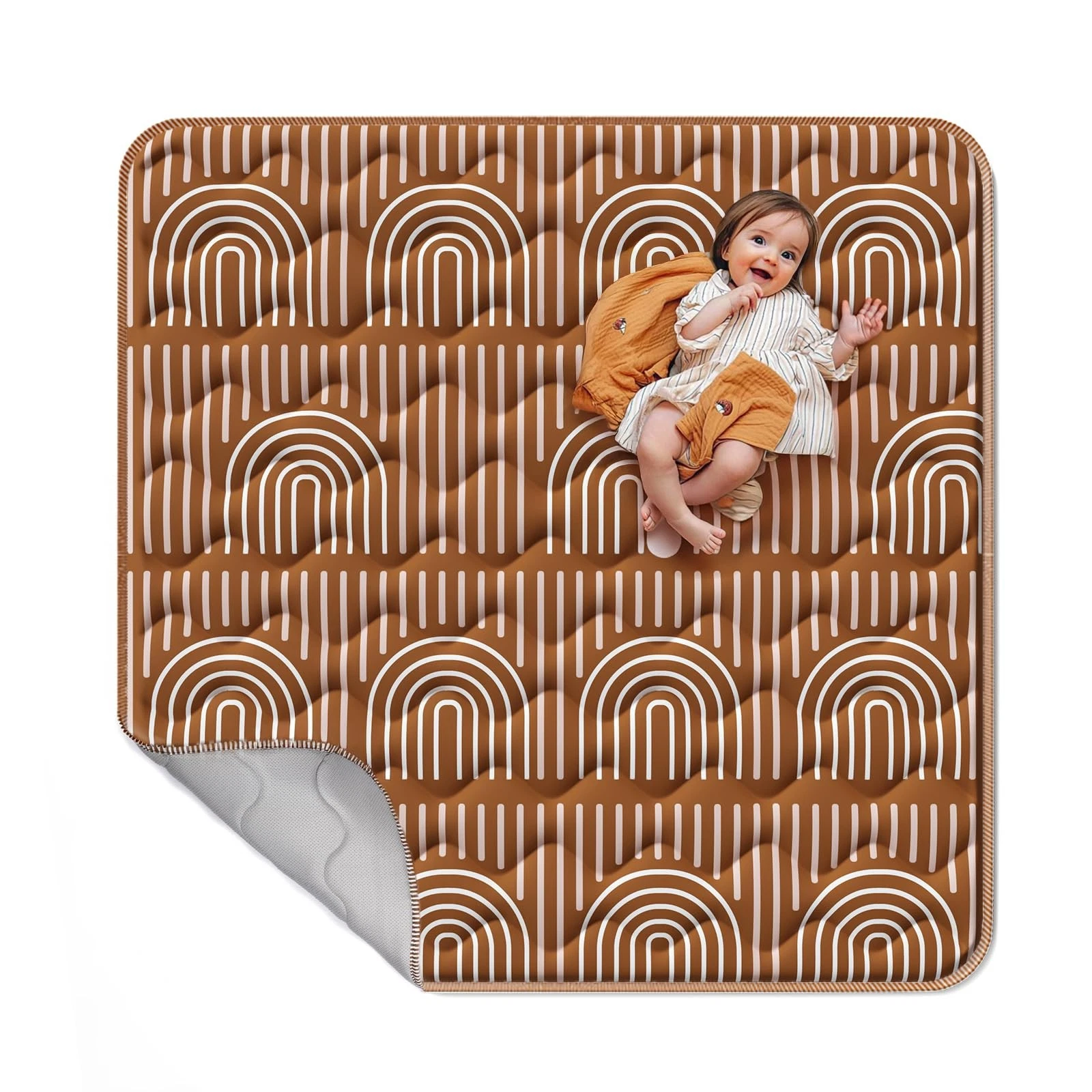 Mallify Soft Thicker Baby Mat for Floor 50"x50", Non-Slip Baby Play Mat, Easy...