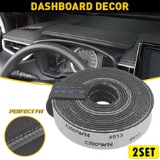 2set 2M Car Mouldings Trim Decor Line Strip Door Accessories Dashboard Stip Whit
