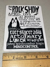 Ever Since Radio Rock Show Band Flyer St Marys Ocean City Maryland Vintage Punk