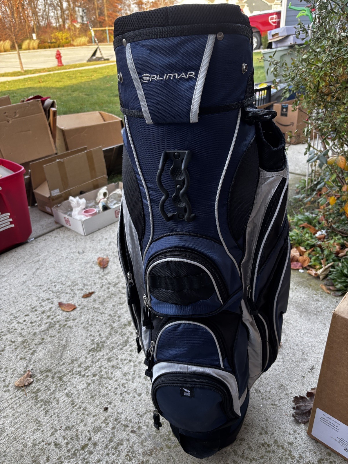 Bag Blue 13 Holes Plus Putter Pockets , Zippers, Cool Pocket