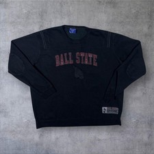 Champion Ball State University Cardinals Embroidered Black Sweatshirt XXL