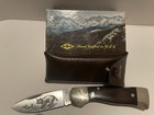 Western USA S-521 D Westlock Lockback Knife Vintage Bobcat/Lynx Pattern