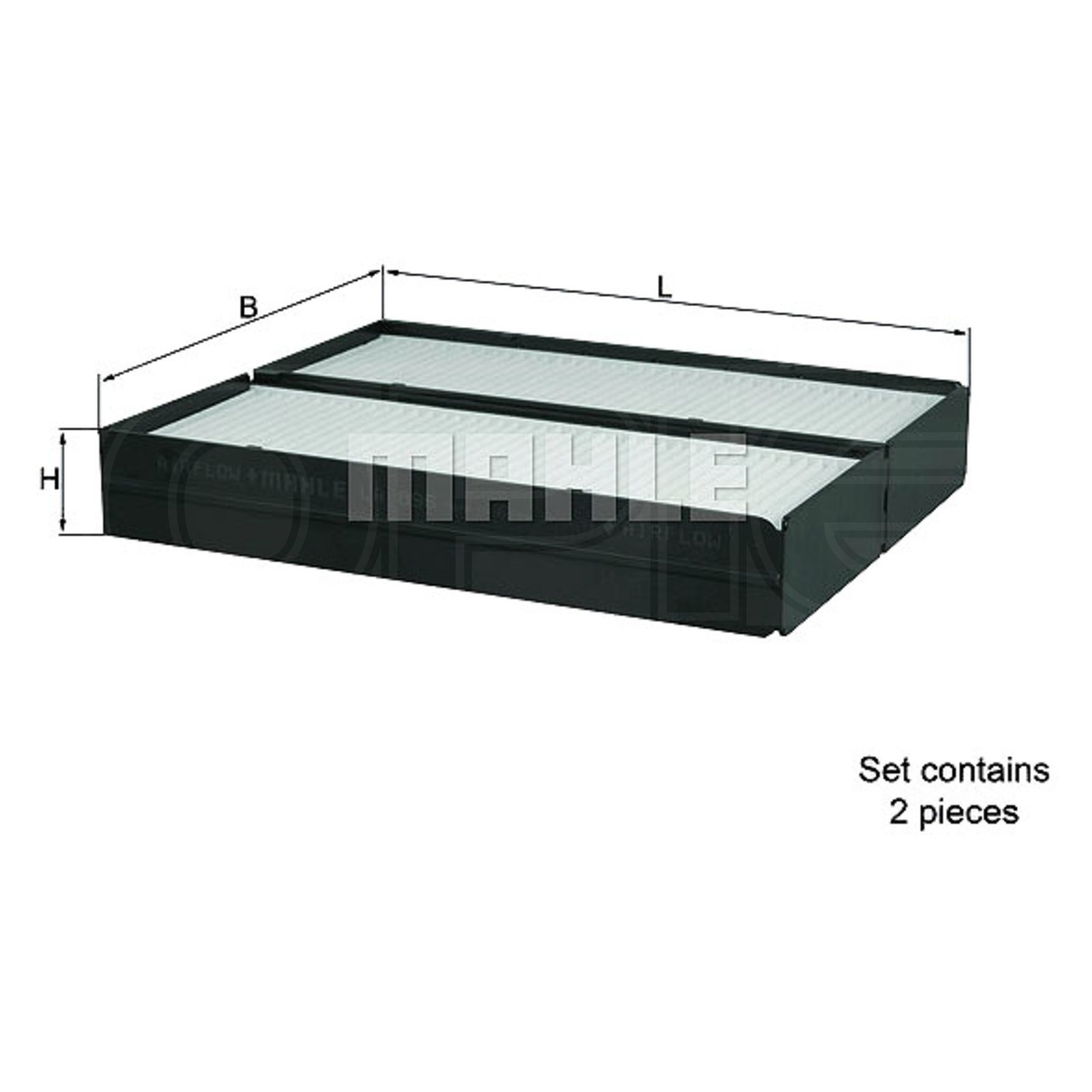 Cabin Air Filter Element MAHLE LA 896/S - 2 Piece Set - OE Matching Quality
