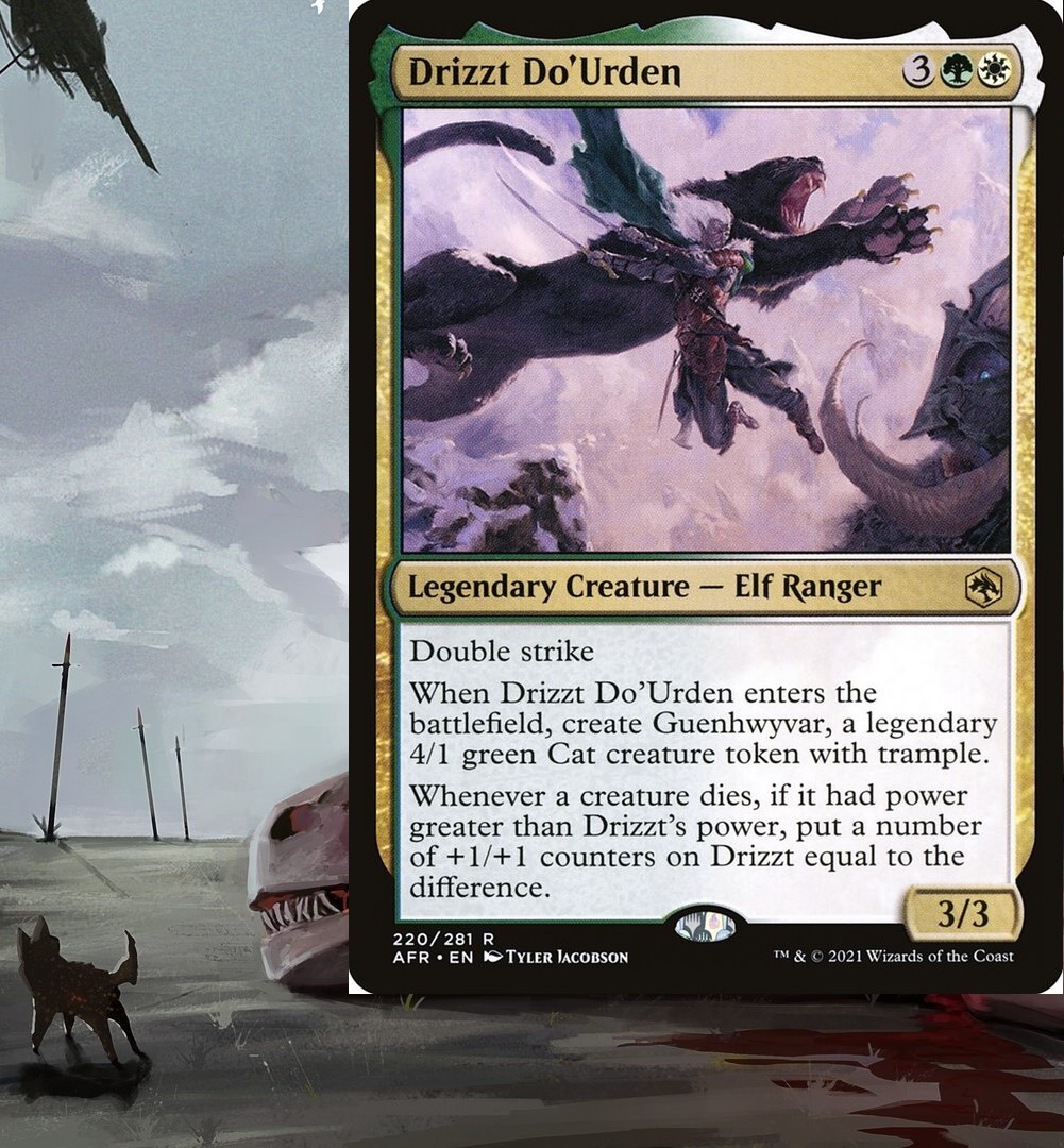 drizzt card sleeves Drizzt Do'Urden Commander Deck EDH Magic MTG Ready-to-Play Ramp Selesnya D&D