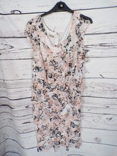 LADIES M&CO BOUTIQUE WHITE MIX PATTERNED SHORT SLEEVED DRESS SIZE 18