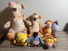 Lot Of 6 Winnie The Pooh And Friends Plush Eeyore Tigger And Pooh NWT