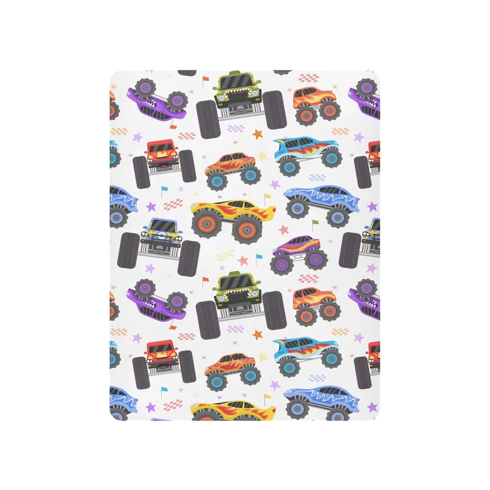 男孩婴儿床床单卡通怪物卡车蹒跚学步婴儿女孩婴儿床床单... — 第 2/4 张图片