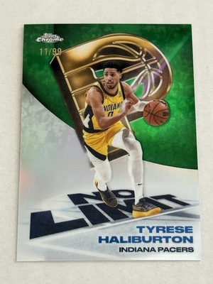 TYRESE HALIBURTON 2025-26 TOPPS CHROME UPDATE NO LIMIT GREEN /99 #IP-7